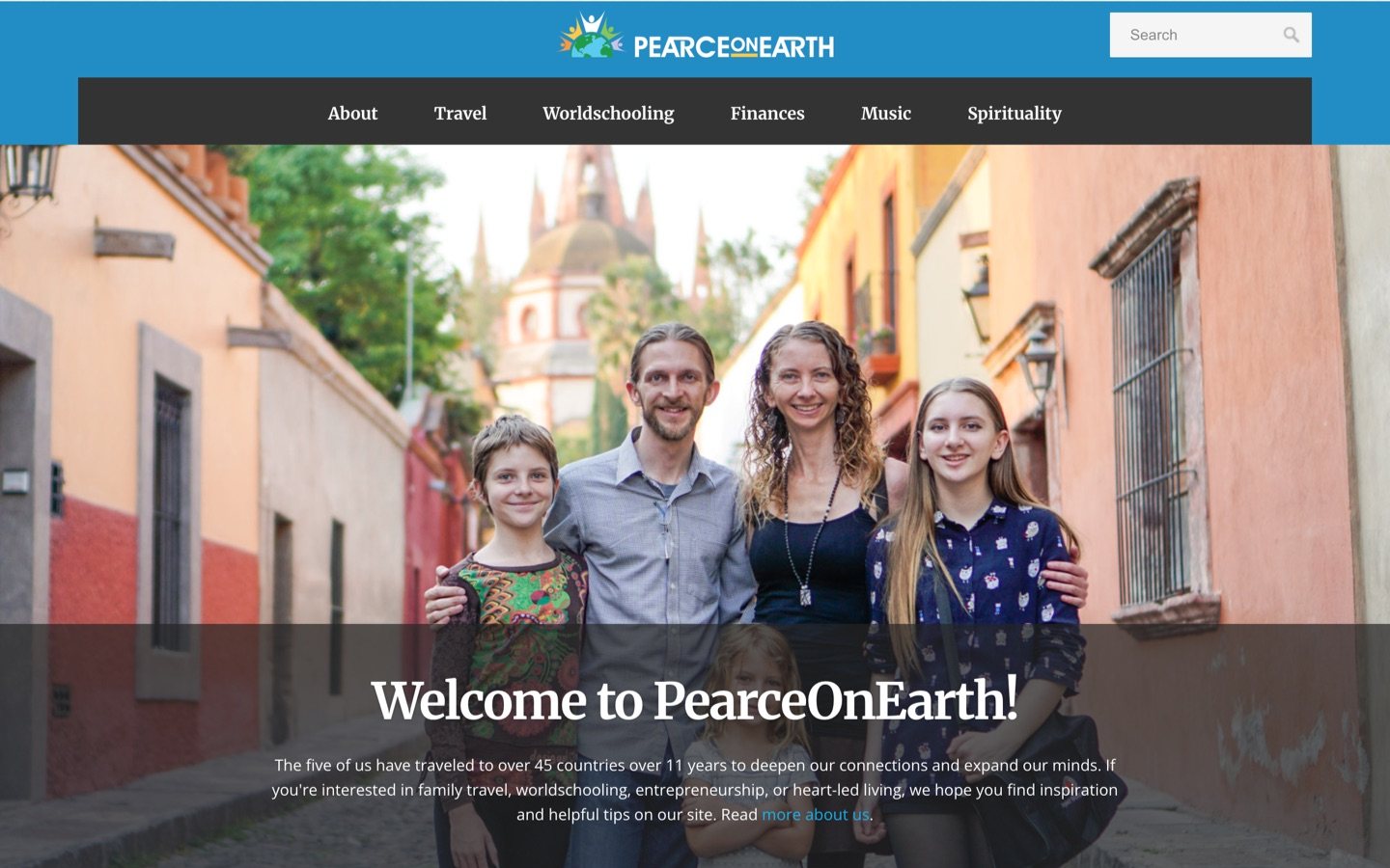 Pearce on Earth website, before